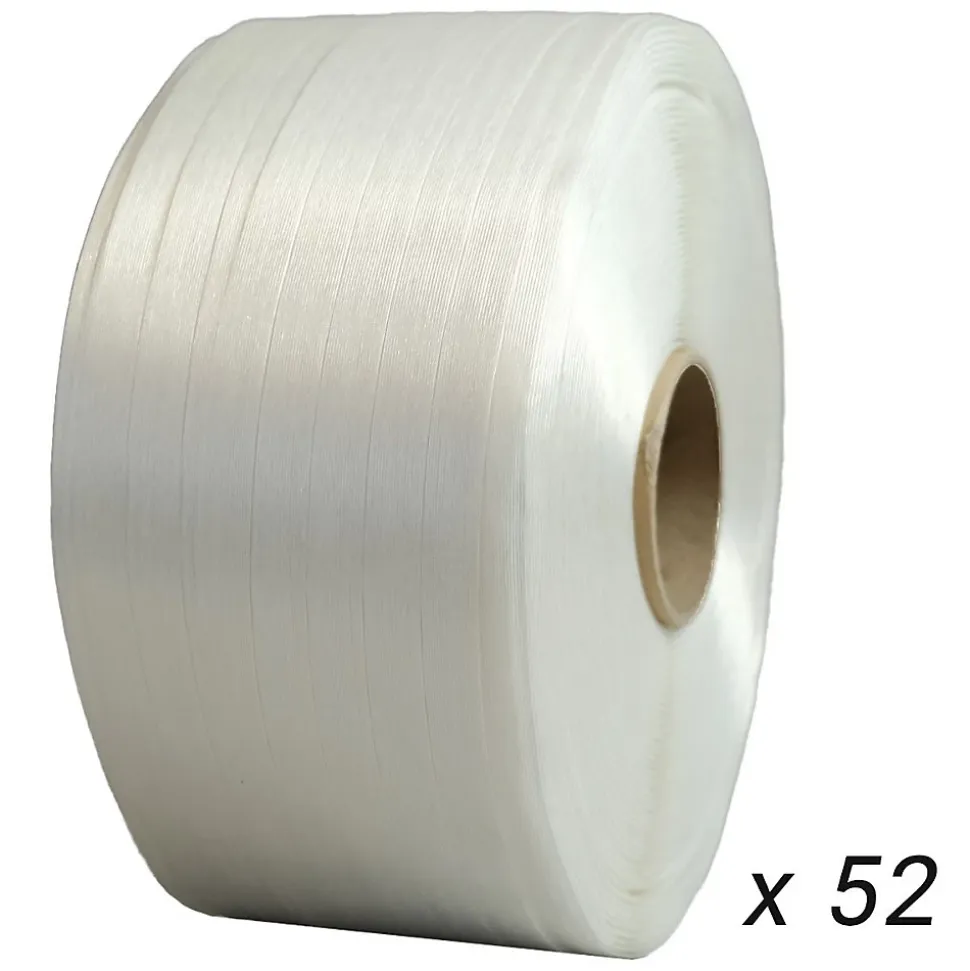 Lot de 52 Feuillards de cerclage fil à fil 13 mm x 1100 m dont 12 OFFERTS - Feuillard Haute Résistance 375kg - TECPLAST LFF5