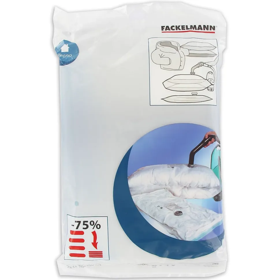 Lot de 2 housses de rangement sous vide Fackelmann Accessoires ménage et repassage