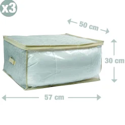 Lot de 3 housses pour couette MSV