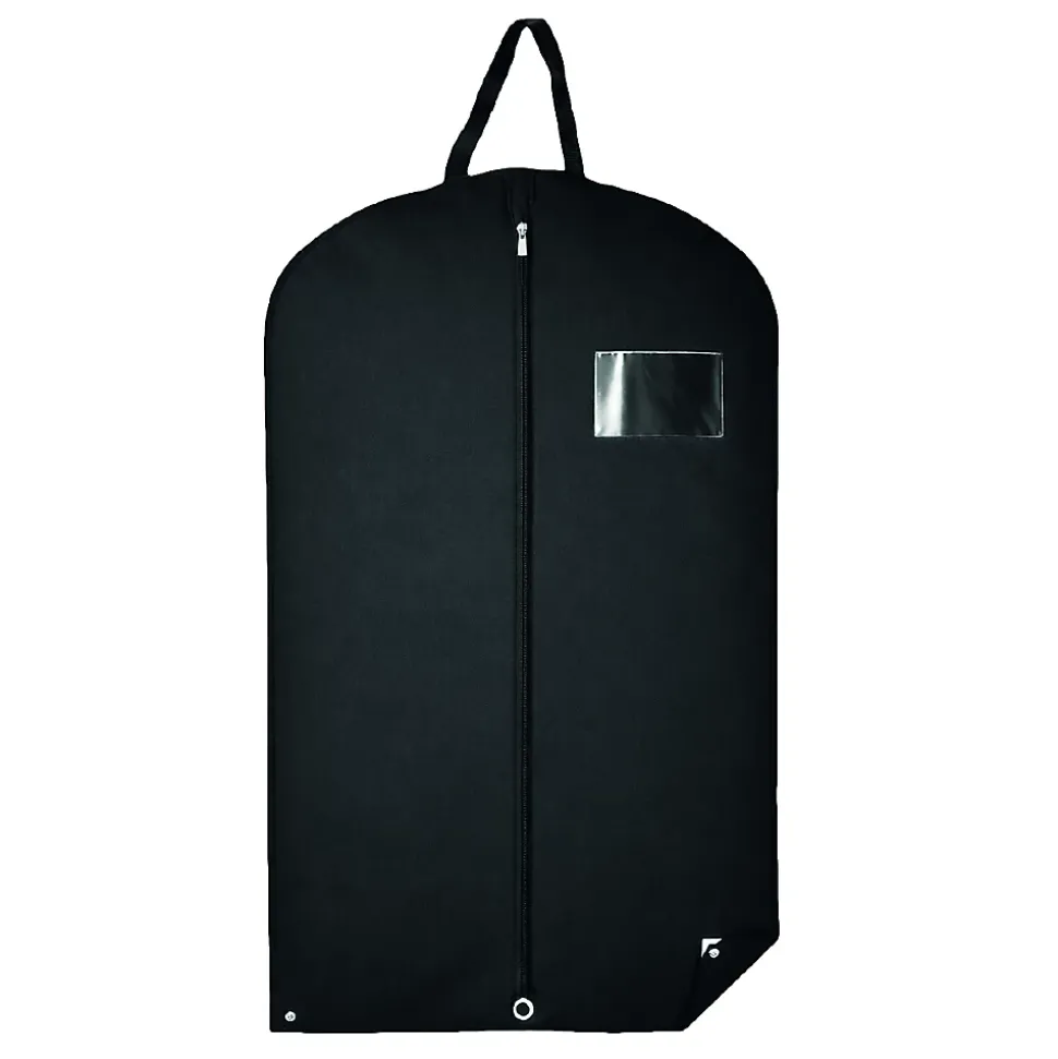 Lot de 6 housses pour vêtements à suspendre, premium pliable avec fenêtre transparente - 60 x 120 cm - Noir - Vivezen