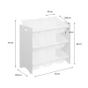 Lot de 2 meubles de rangement pour enfant blanc. 18 casiers. 64x29.5x60cm