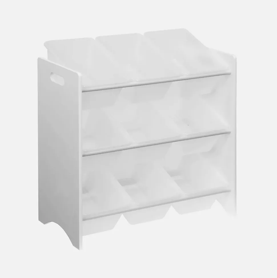 Lot de 2 meubles de rangement pour enfant blanc. 18 casiers. 64x29.5x60cm