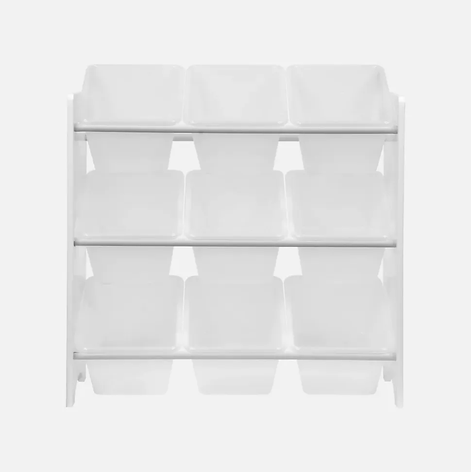 Lot de 2 meubles de rangement pour enfant blanc. 18 casiers. 64x29.5x60cm