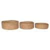 Lot de 3 Paniers Décoratifs de Rangement Batam, Marron, Herbe de Mer, 25x25x10 cm, Seven Design