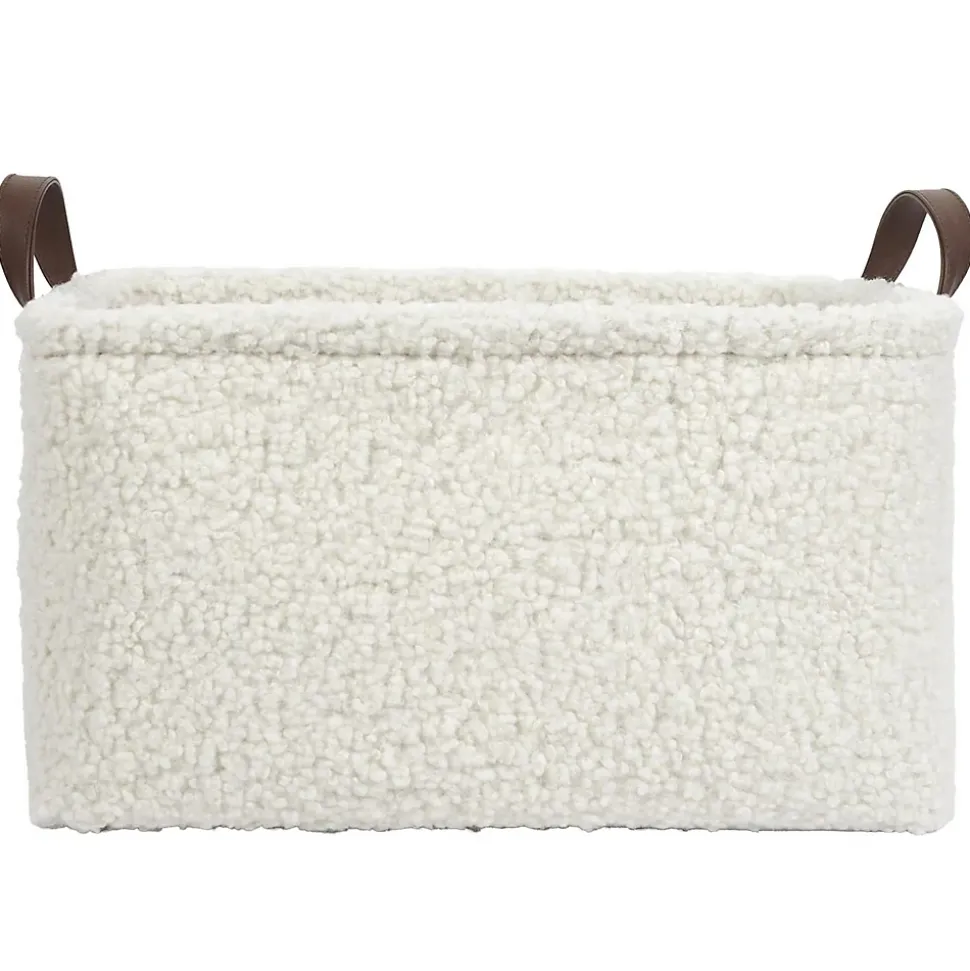 Lot de 3 paniers de rangement en bouclette