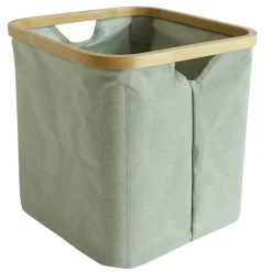 Lot de 6 Paniers de Rangement Hyppolite en tissu vert 30 x 30 x 30 cm