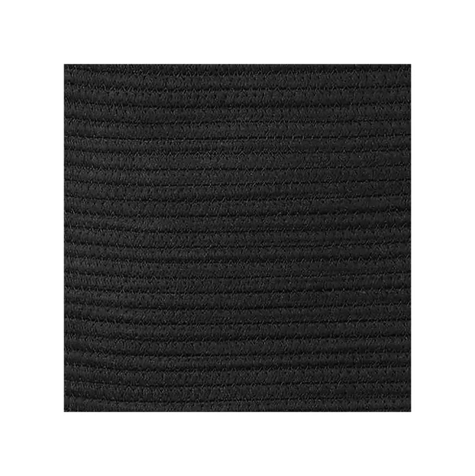 Lot de 6 paniers de rangement en coton noir 37 x 33 x 15 cm