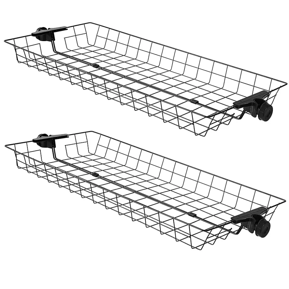 Lot de 2 Paniers de Rangement pour Porte-vêtements Portemanteau Panier, FRG34-P02, SoBuy