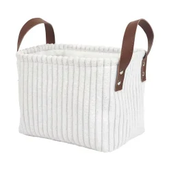 Lot de 3 paniers de rangement en tissu côtelé