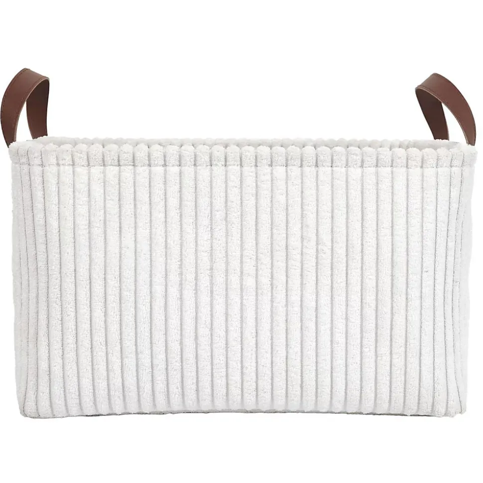 Lot de 3 paniers de rangement en tissu côtelé