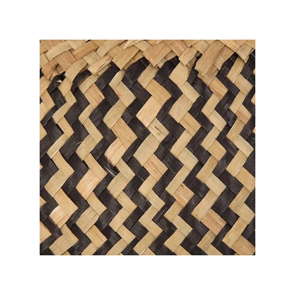 Lot de 4 paniers de rangement en jonc de mer naturel 25 x 25 cm