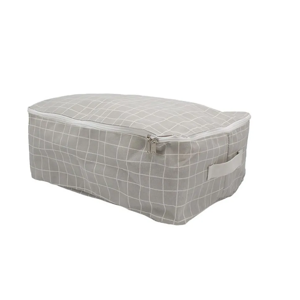 Lot de 4 paniers de rangement en jonc de mer naturel 25 x 25 cm