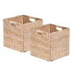 Lot de 2 paniers de rangement pliables jacinthe d'eau 31 x 31 x 31 cm