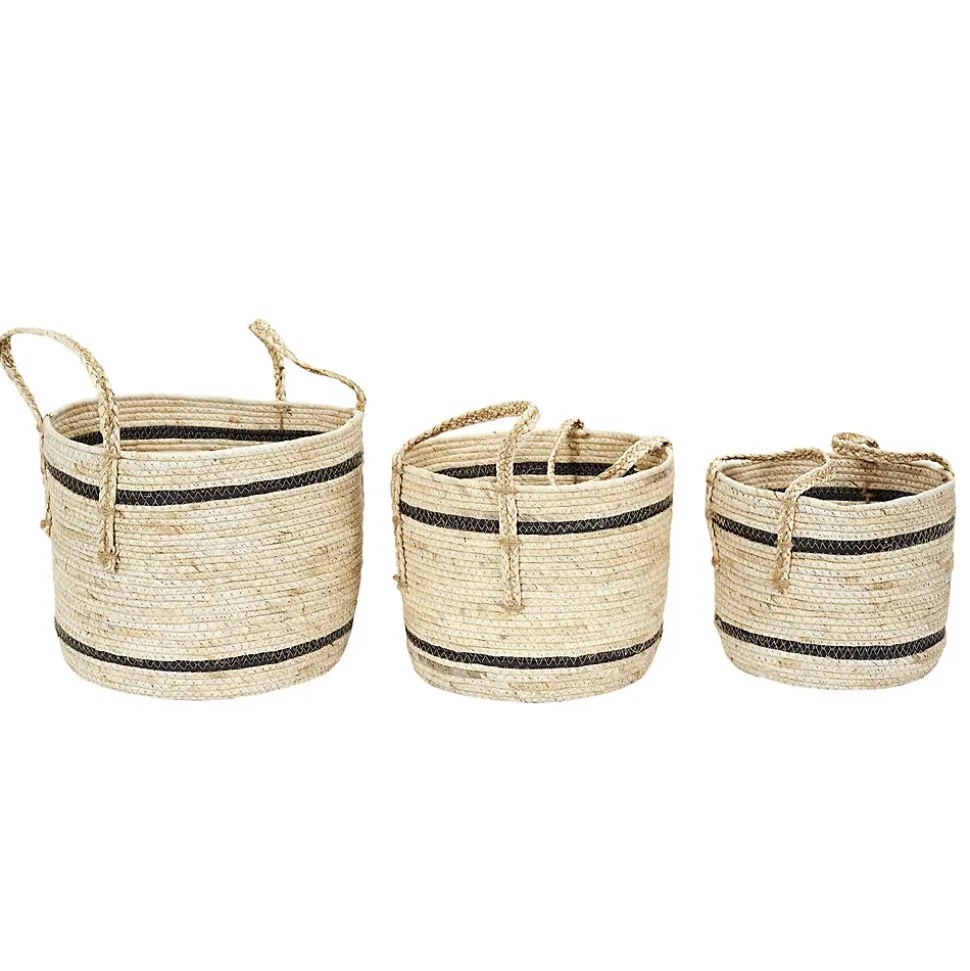 Lot de 3 Paniers en fibre de maïs
