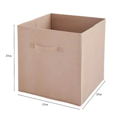 Lot de 6 paniers pliables en tissu rose 27 x 27 x 27 cm