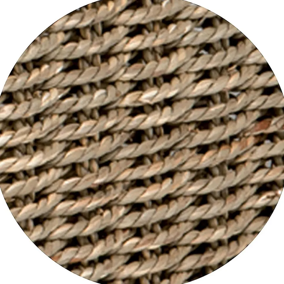 Lot de 6 paniers pliables en jonc de mer naturel 31 x 31 x 31 cm