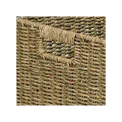 Lot de 8 paniers pliables en jonc de mer naturel 31 x 31 x 31 cm