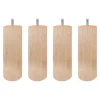 Lot de 4 pieds de meuble 15x6 rond en bois de hêtre - PIEDS DE LIT
