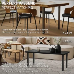Lot de 4 pieds de table ML-Design H30 cm en acier industriel profil 4x4 cm I-design à vis réglables