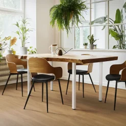 Lot de 4 pieds de table ML-Design H72 cm blanc brillant en acier profil carré 4x4 cm I-design