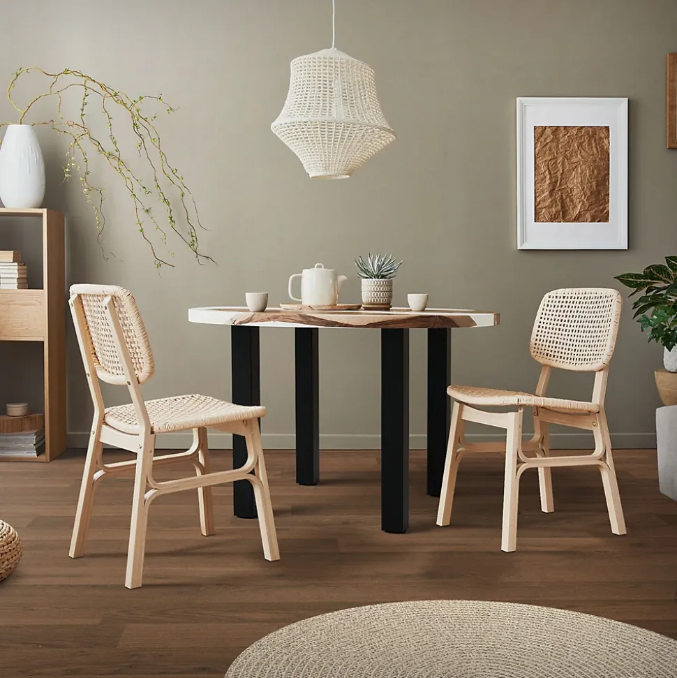 Lot de 4 pieds de table ML-Design H72 cm noir brillant en acier profil carré 8x8 cm I-design