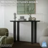 Lot de 4 pieds de table ML-Design H90 cm gris foncé en acier industriel profil carré 8x8 cm I-design