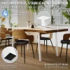 Lot de 4 pieds de table ML-Design H72 cm blanc brillant inclinés en acier profil 4x4 cm design I