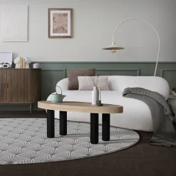 Lot de 4 pieds de table ML-Design H42 cm noir brillant en acier profil carré 8x8 cm I-design