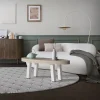 Lot de 4 pieds de table ML-Design H42 cm blanc brillant inclinés en acier profil 8x8 cm design I