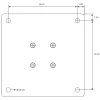 Lot de 4 pieds de table ML-Design H42 cm blanc brillant en acier profil carré 8x8 cm I-design