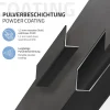 Lot de 4 pieds de table ML-Design H42 cm gris foncé en acier industriel profil carré 8x8 cm I-design