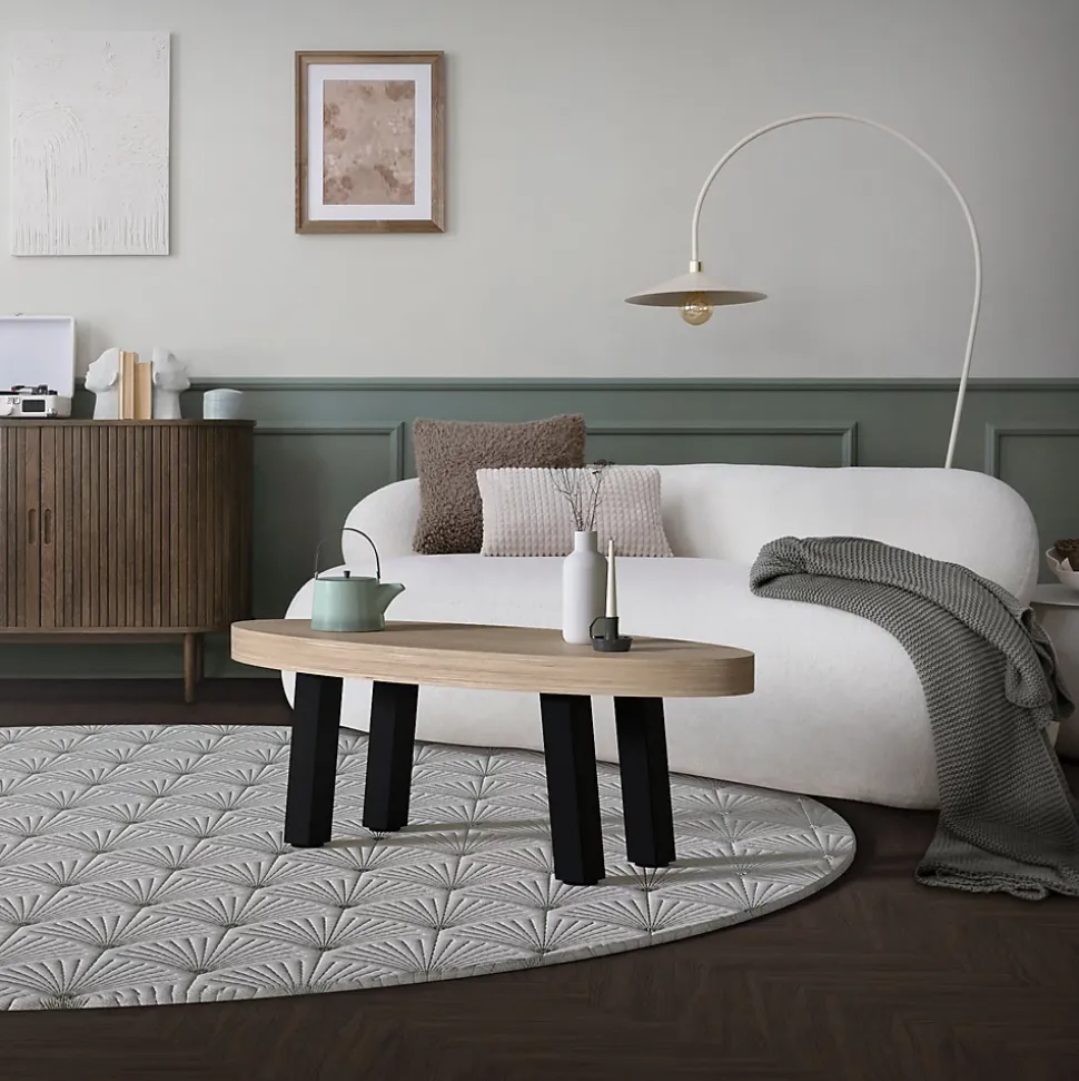 Lot de 4 pieds de table ML-Design H42 cm noir brillant inclinés en acier profil 8x8 cm design I