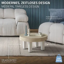 Lot de 4 pieds de table ML-Design H30 cm blanc brillant en acier profil carré 8x8 cm I-design