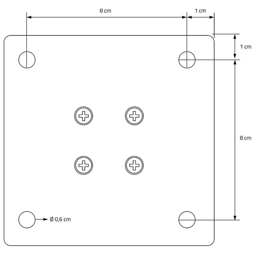 Lot de 4 pieds de table ML-Design H42 cm gris foncé inclinés en acier profil 4x4 cm design I