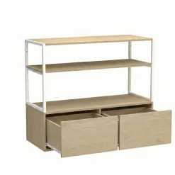 Lot de 2 portants vêtements KADRA sous combles modulables 200x85cm