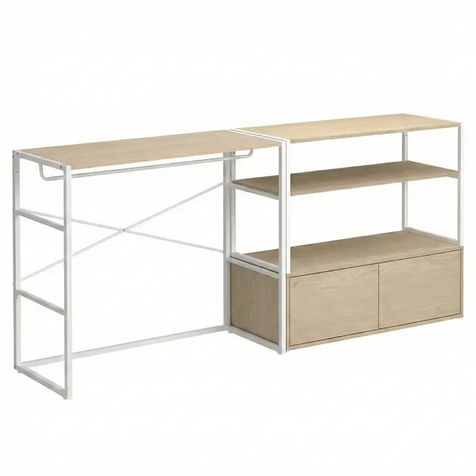 Lot de 2 portants vêtements KADRA sous combles modulables 200x85cm