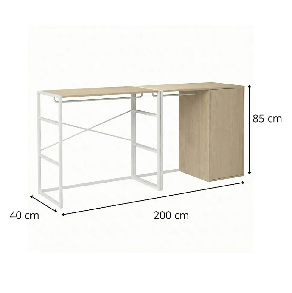 Lot de 2 portants vêtements KADRA sous combles 200x85cm