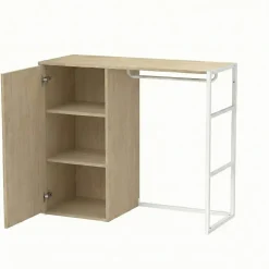 Lot de 2 portants vêtements KADRA sous combles avec caisson 200x85cm
