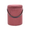Lot de 2 Poufs & Coffres de Rangement "Arabella" 44cm Rouge