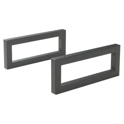 Lot de 2 équerres d'étagère Hawangen acier 45 x 20 cm noir en.casa