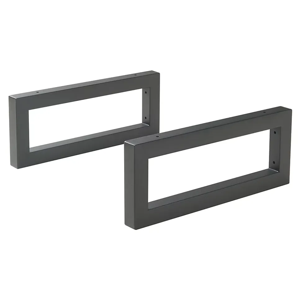 Lot de 2 équerres d'étagère Hawangen acier 45 x 20 cm noir en.casa