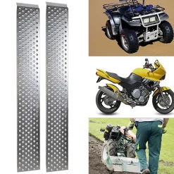 Lot de 2 rampes de chargement en acier galvanisé