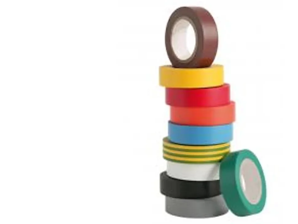 Lot de 10 rubans adhésifs PVC multi-teintes