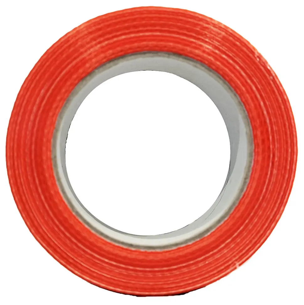 Lot de 360 Rubans adhésifs toilés orange 50 mm x 33 m - Rouleau adhésif TECPLAST pour fixer les bâches, fils et câbles