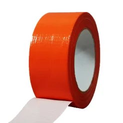 Lot de 180 Rubans adhésifs toilés orange 50 mm x 33 m - Rouleau adhésif TECPLAST pour fixer les bâches, fils et câbles