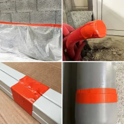 Lot de 24 Rubans adhésifs toilés orange 50 mm x 33 m - Rouleau adhésif TECPLAST pour fixer les bâches, fils et câbles