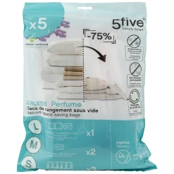 Lot de 5 sacs compresseurs d'air parfumés - Multicolore- 5five