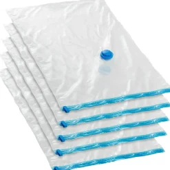 Lot de 5 sacs sous-vide Avec une valve simple entrée et de sortie blanc transparent