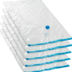 Lot de 5 sacs sous-vide Avec une valve simple entrée et de sortie blanc transparent