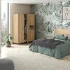 Lot de 2 tables de chevet / Table de nuit coloris chêne doré - Hauteur 52 x Longueur 50 x Profondeur 35 cm